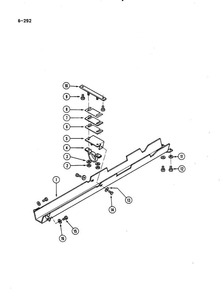 Схема запчастей Case IH 485 - (6-292) - DRIVE SHAFT SHIELD, 4 WHEEL DRIVE, MFD TRACTORS, P.I.N. 18001 AND AFTER (06) - POWER TRAIN