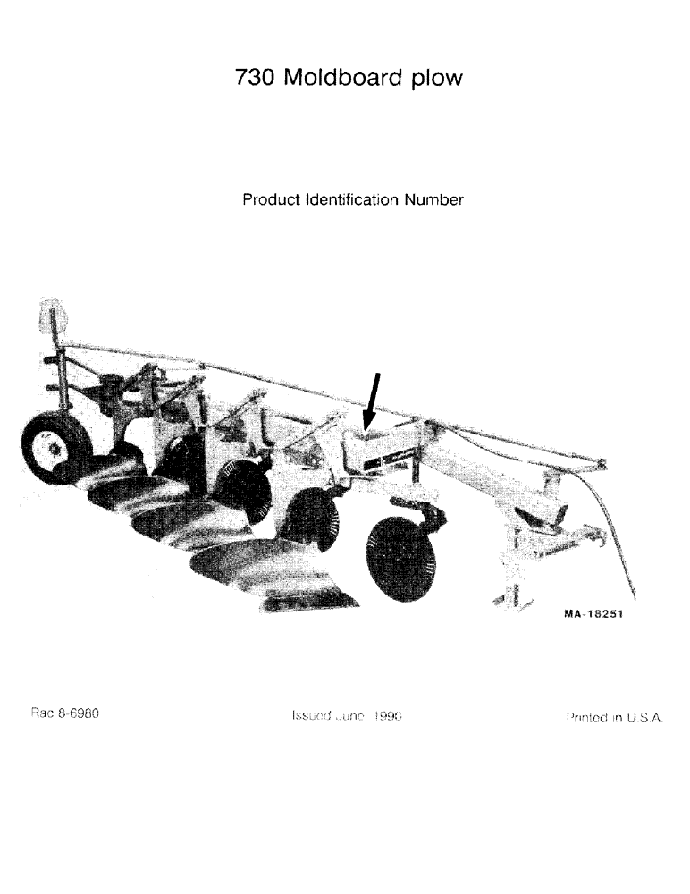 Схема запчастей Case IH 730 - (1-2) - PRODUCT IDENTIFICATION NUMBER 