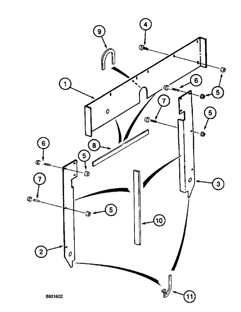 Схема запчастей Case IH 2055 - (9F-12) - FUEL TANK SHIELDS (12) - CHASSIS