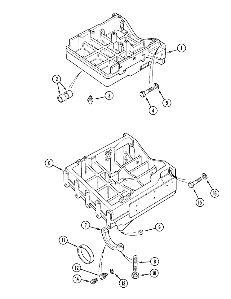 Схема запчастей Case IH 1394 - (9-398) - FRONT MAIN FRAME EXTENSION, TWO WHEEL DRIVE (09) - CHASSIS/ATTACHMENTS