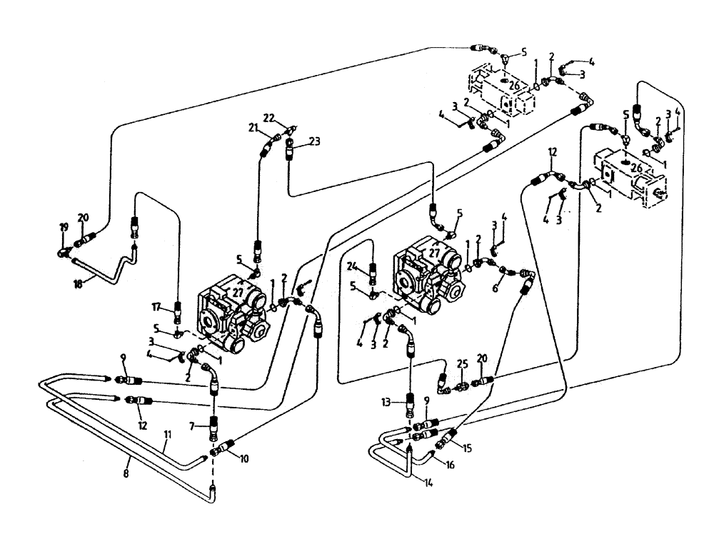 Схема запчастей Case IH 7700 - (B06-71) - HYDRAULIC CIRCUIT (STANDARD TRANSMISSION 7700), (108/6CT Hydraulic Components & Circuits