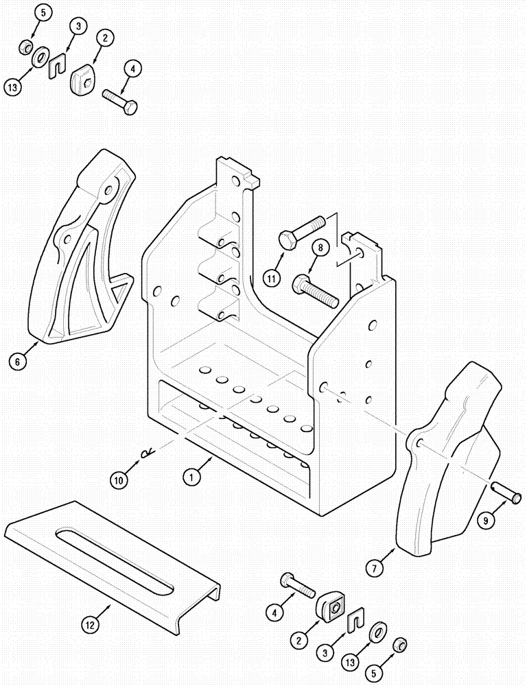 Схема запчастей Case IH MX80C - (09-65) - SUPPORT AND LIMITERS, N.A. ONLY (09) - CHASSIS