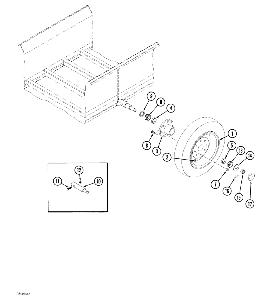 Схема запчастей Case IH 1500-SERIES - (09-12) - AXLE AND WHEEL (1550 AND 1560 SPREADER) 