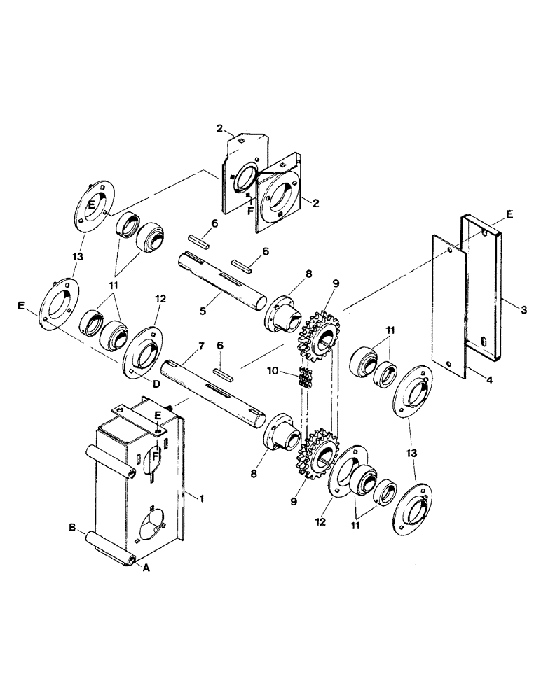 Схема запчастей Case IH 6000 - (9-20) - CHAIN CASE, 36 FOOT HEADER (09) - CHASSIS/ATTACHMENTS