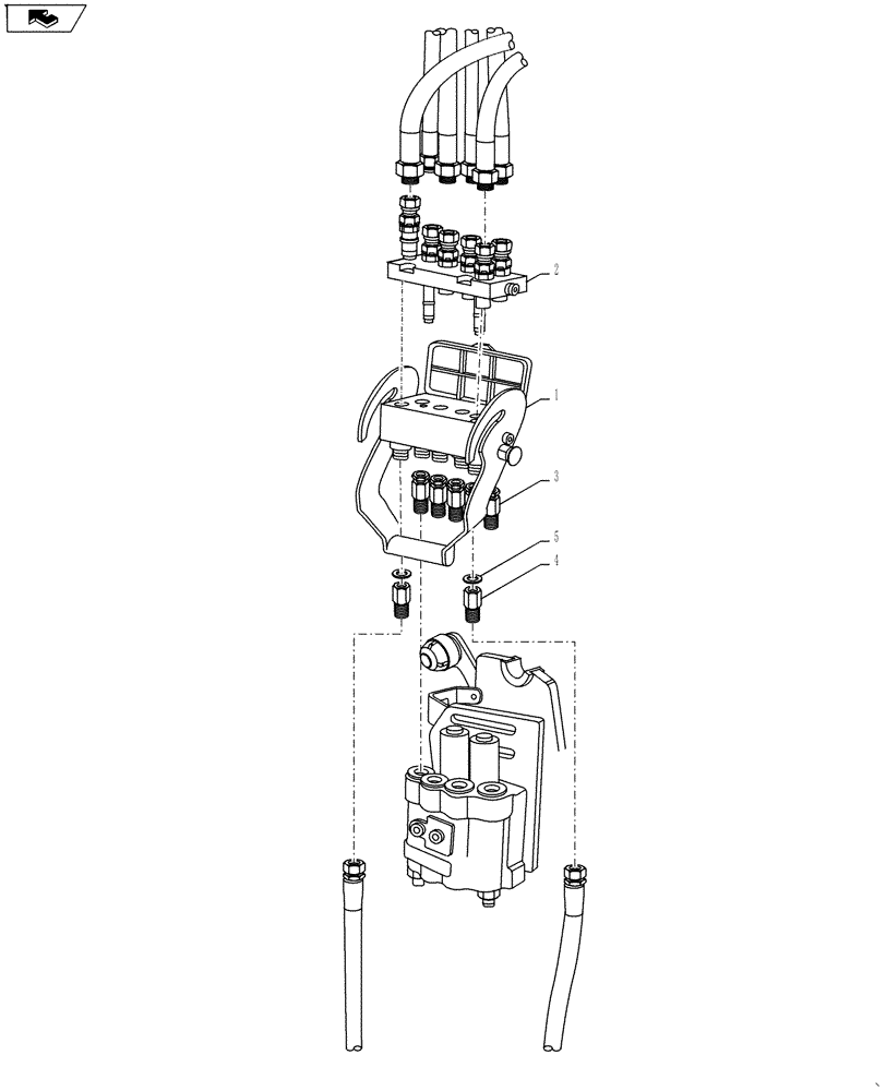 Схема запчастей Case IH L790 - (35.204.12) - VALVE CONNECTION, LIVE 3RD (35) - HYDRAULIC SYSTEMS