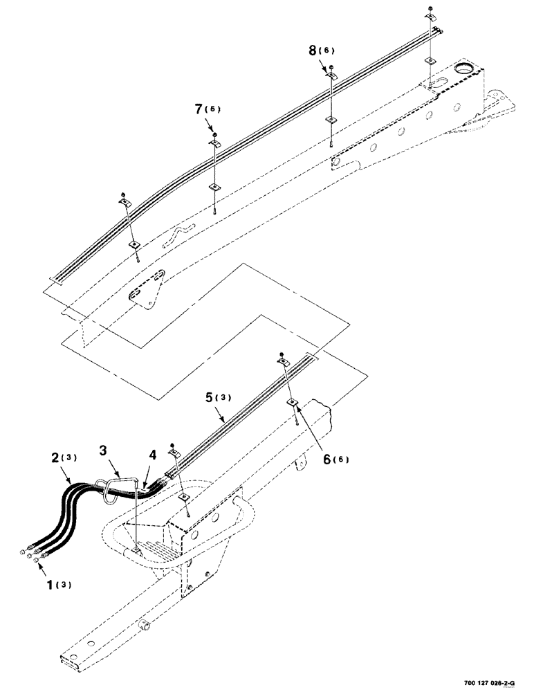 Схема запчастей Case IH 8312 - (8-02) - HYDRAULIC ASSEMBLY, TONGUE (35) - HYDRAULIC SYSTEMS
