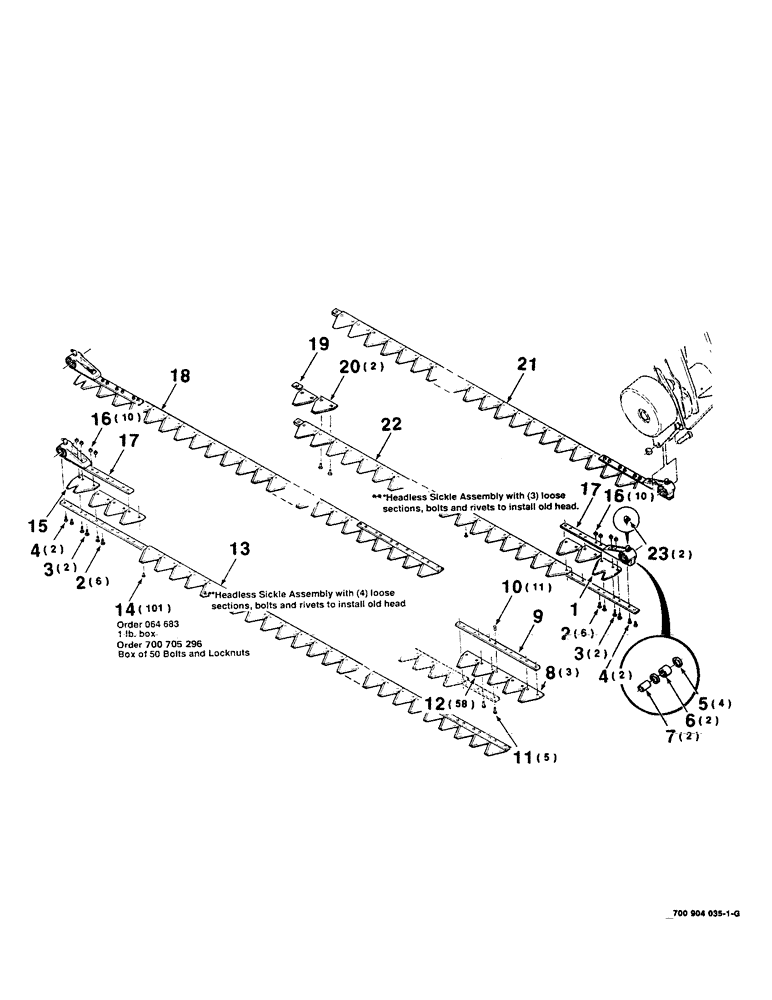 Схема запчастей Case IH 8380 - (3-04) - SICKLE ASSEMBLY (09) - CHASSIS