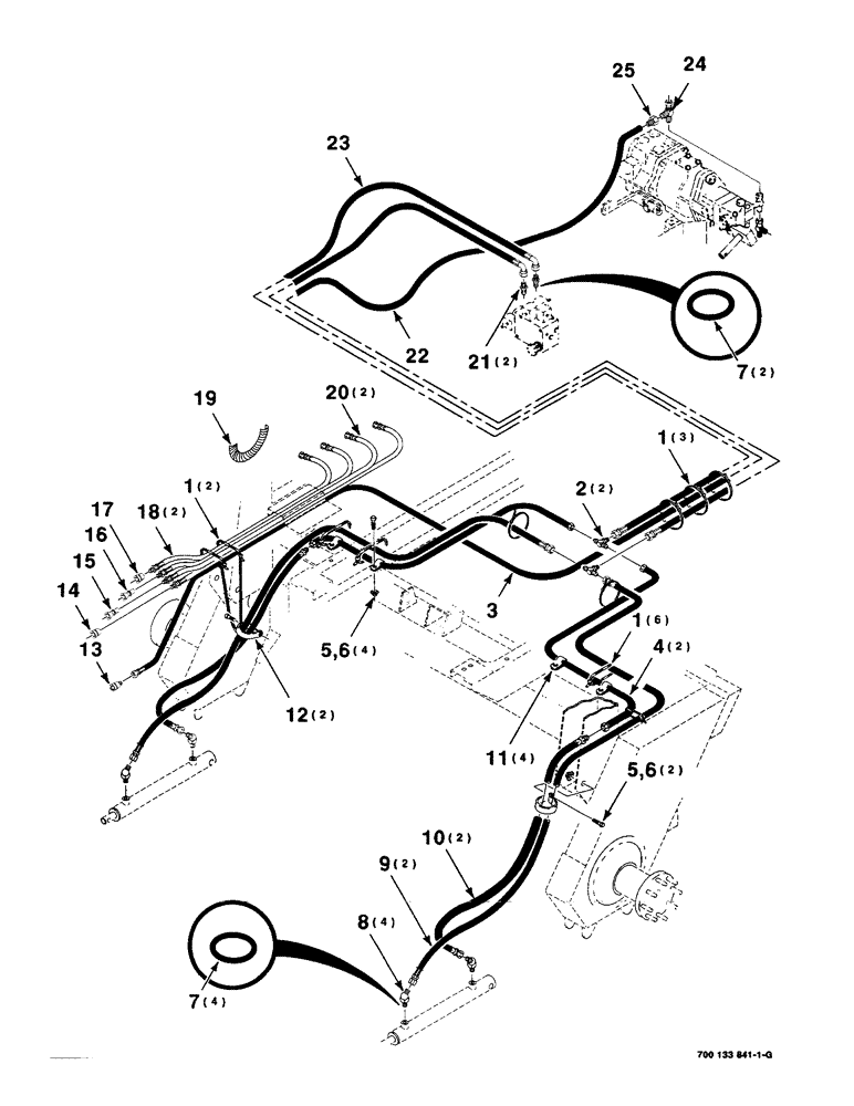 Схема запчастей Case IH 8825 - (08-12) - HEADER HYDRAULIC LIFT ASSEMBLY (08) - HYDRAULICS