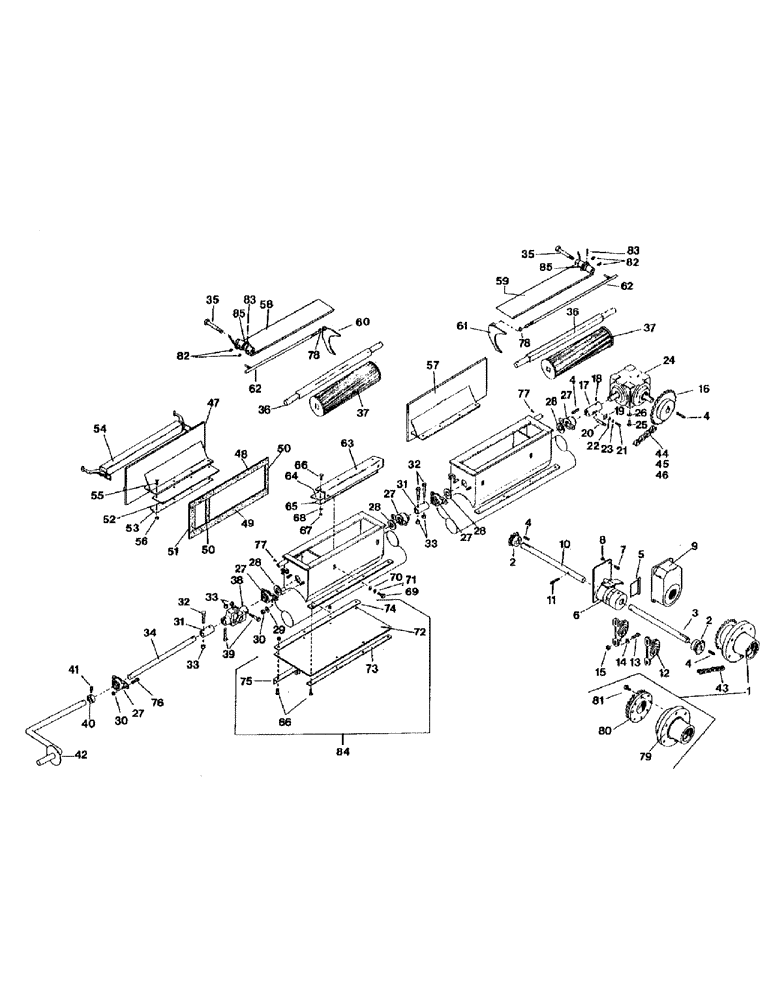 Схема запчастей Case IH AS1002 - (32) - MODEL AS 1002 DRIVE TRAIN (77) - SEEDING/PLANTING