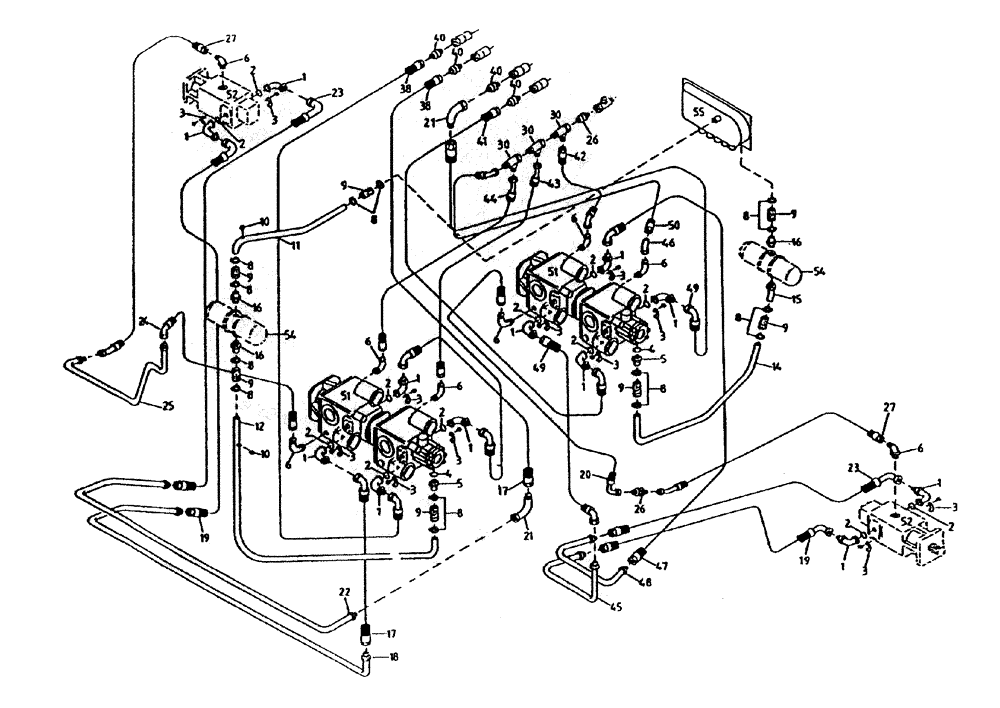 Схема запчастей Case IH 7700 - (B06-97) - HYDRAULIC CIRCUIT (TANDEM TRANSMISSION 7700), (L10 Hydraulic Components & Circuits