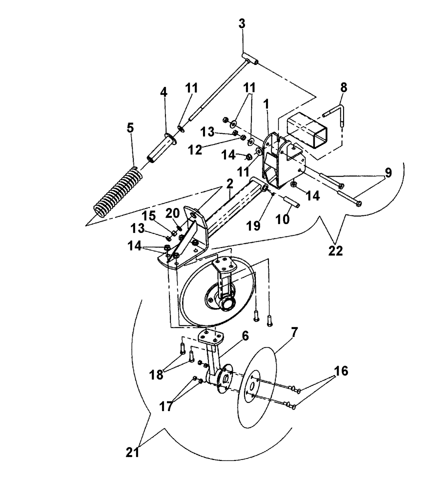 Схема запчастей Case IH 9300 - (75.200.12) - DISC LEVELER (09) - CHASSIS/ATTACHMENTS