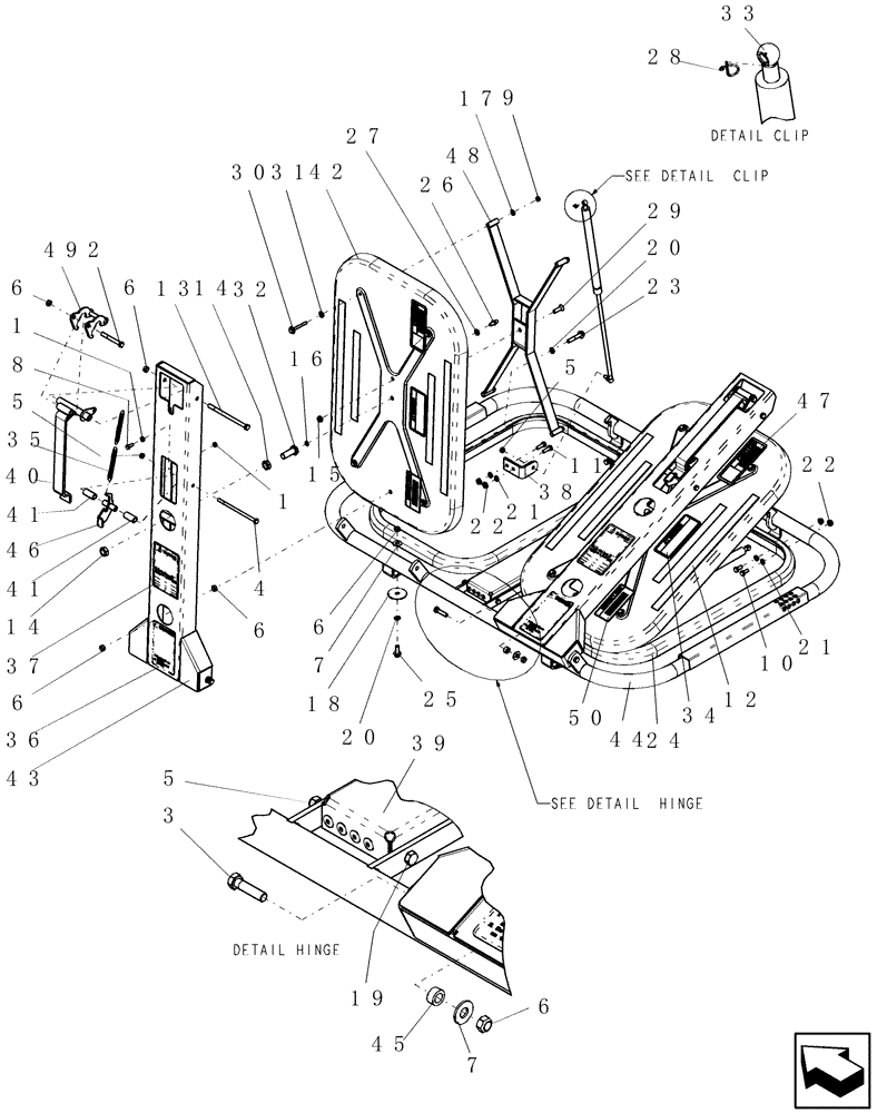Схема запчастей Case IH 2230 - (39.100.15) - TANK LID ASSEMBLY (39) - FRAMES AND BALLASTING