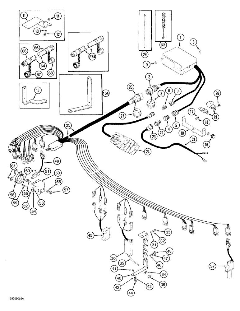 Схема запчастей Case IH 950 - (4-16) - EARLY RISER MONITOR SYSTEM (04) - ELECTRICAL SYSTEMS