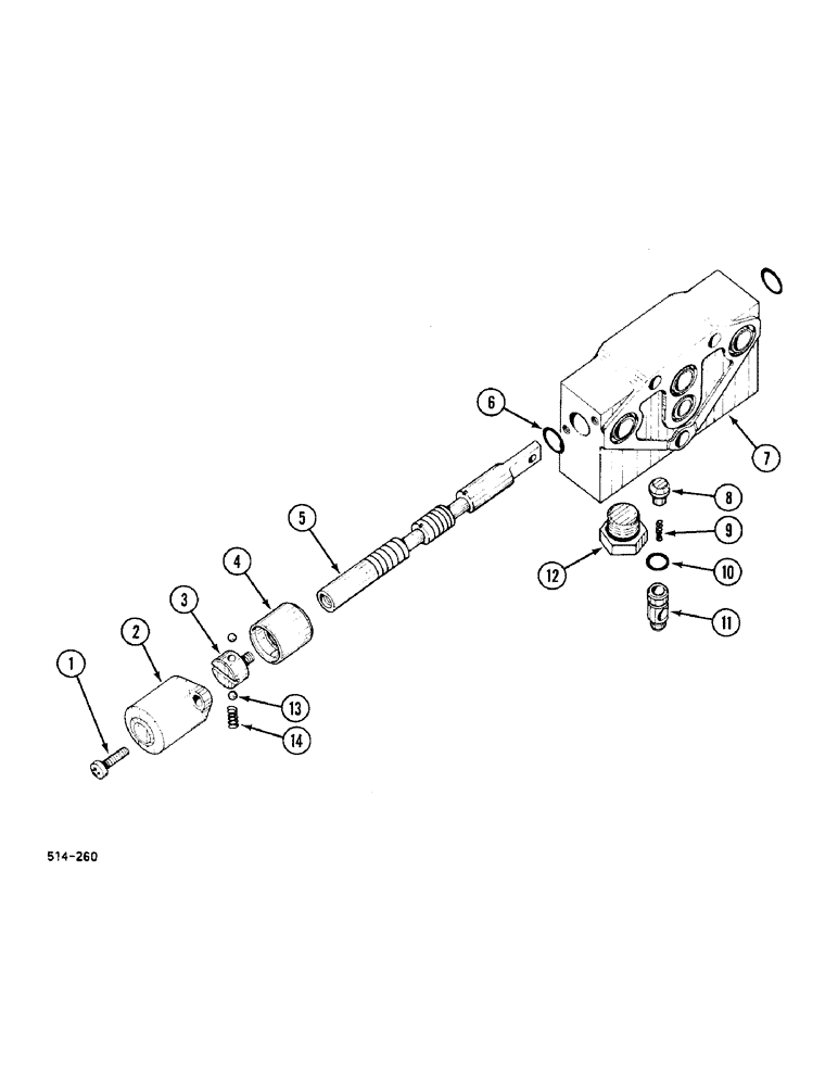Схема запчастей Case IH 248 - (8-738) - SINGLE ACTING AUX. HYD. VALVE - "KONTAK" (08) - HYDRAULICS