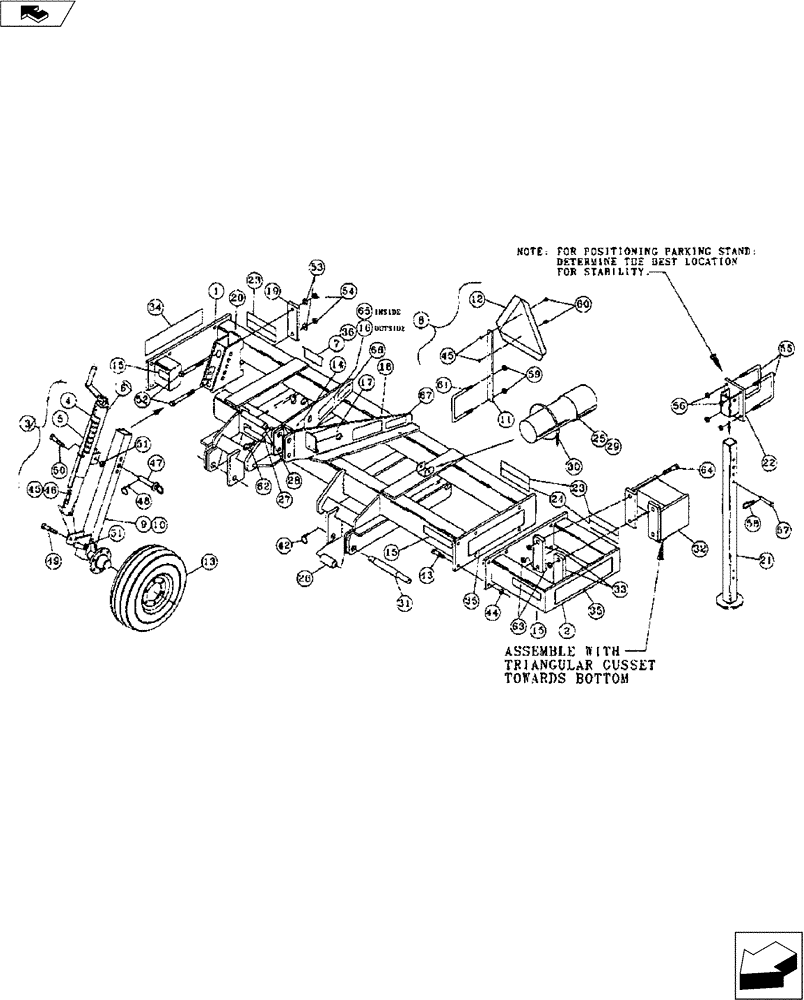 Схема запчастей Case IH 2500 ECOLO-TIL - (39.100.01[01]) - A AND B MAIN FRAME BOLT ON WINGS (39) - FRAMES AND BALLASTING