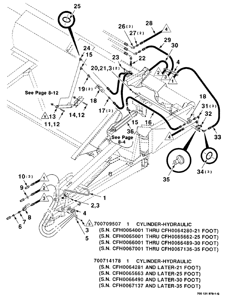 Схема запчастей Case IH 8220 - (8-02) - HYDRAULIC ASSEMBLY, TONGUE (35) - HYDRAULIC SYSTEMS
