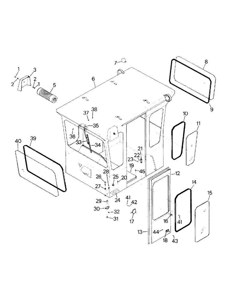 Схема запчастей Case IH ST210 - (01-01) - CAB (10) - CAB