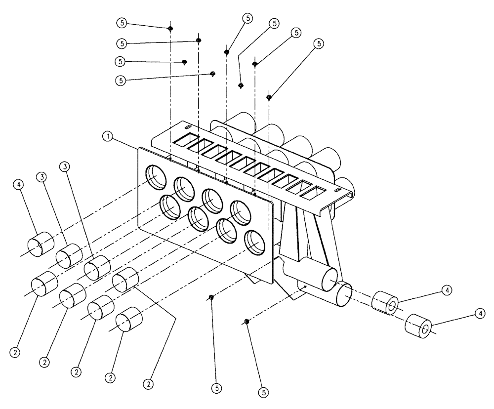 Схема запчастей Case IH 438 - (04-003) - VENTURI GROUP, MID, 3.0”, RH Boom Group