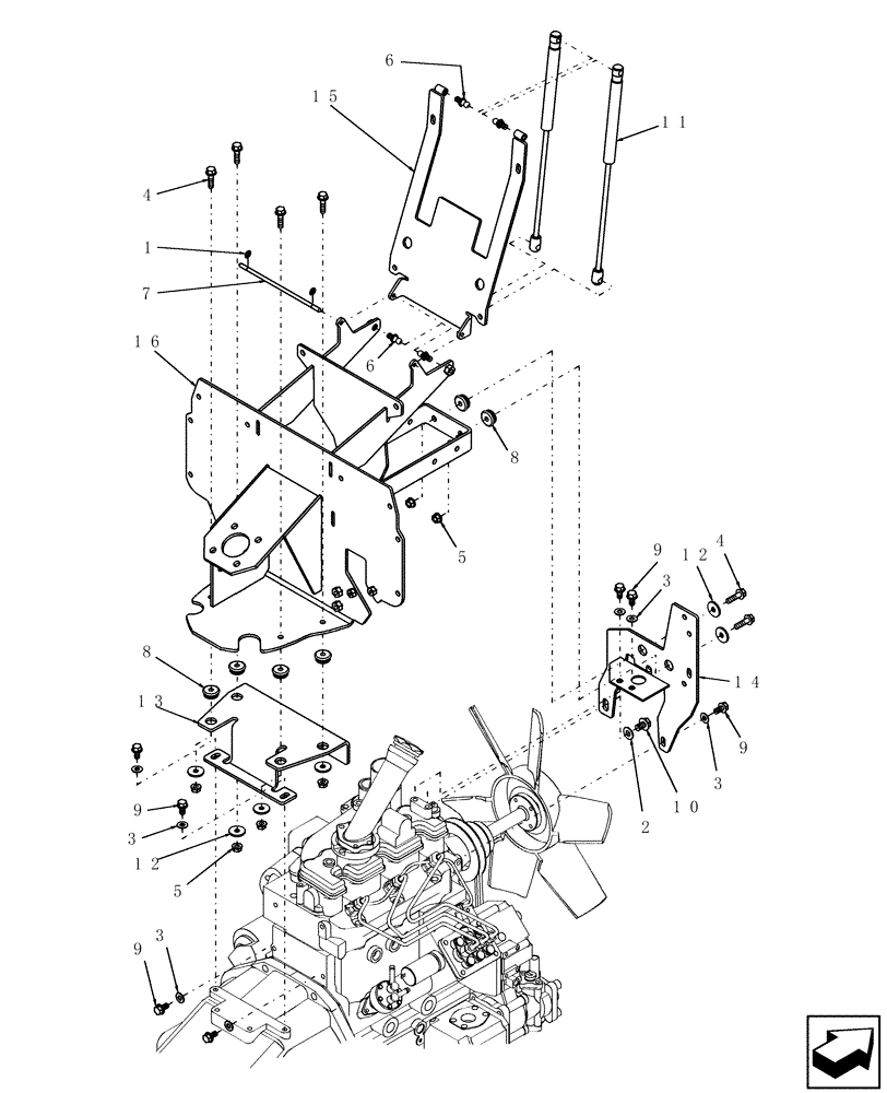 Схема запчастей Case IH D35 - (10.05) - CONSOLE ASSEMBLY (10) - OPERATORS PLATFORM/CAB