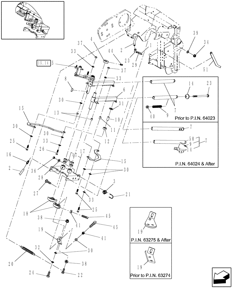 Схема запчастей Case IH RBX452 - (15.10) - TWINE ARM (15) - KNOTTER /WRAPPER