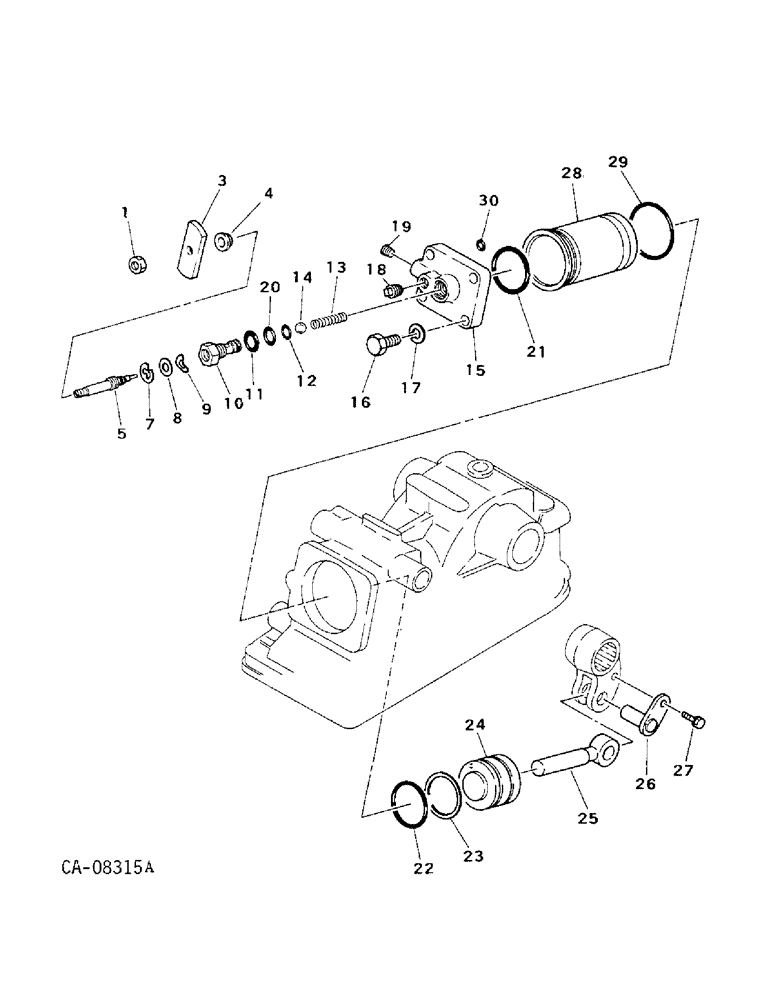 Схема запчастей Case IH 254 - (10-21) - HYDRAULICS, HYDRAULIC CYLINDER, 244 AND 254 (07) - HYDRAULICS