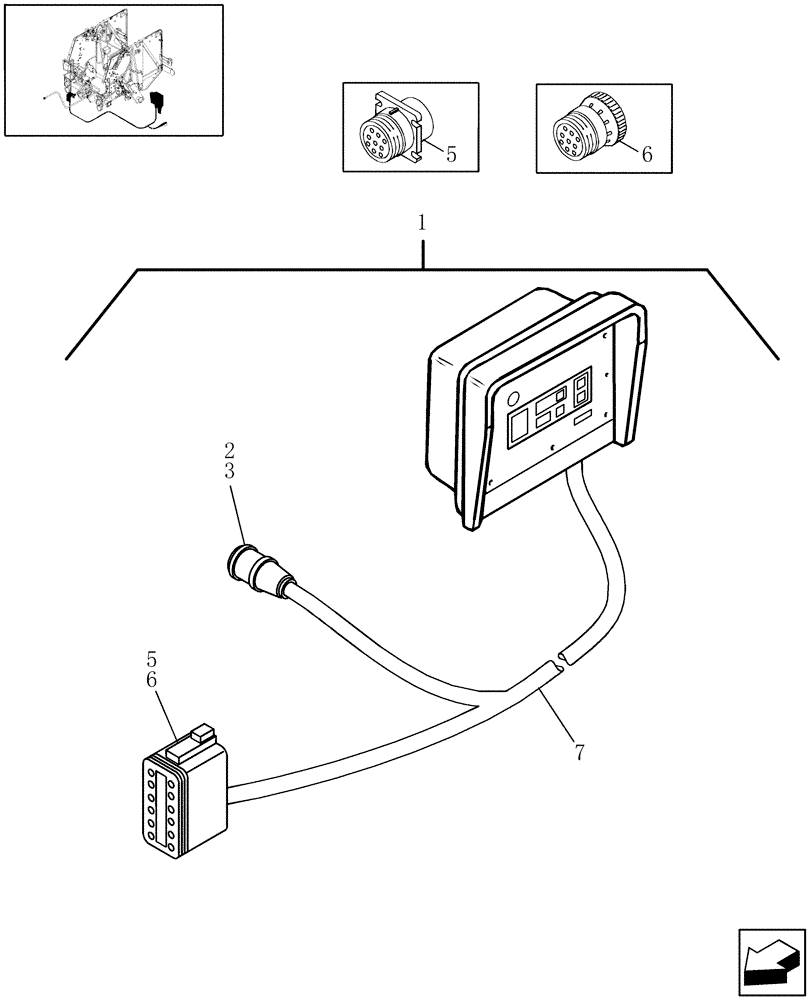 Схема запчастей Case IH RBX562 - (06.35) - ELECTRONIC CONTROL UNIT, ELECTRIC WRAP, NORTH AMERICA (06) - ELECTRICAL SYSTEMS
