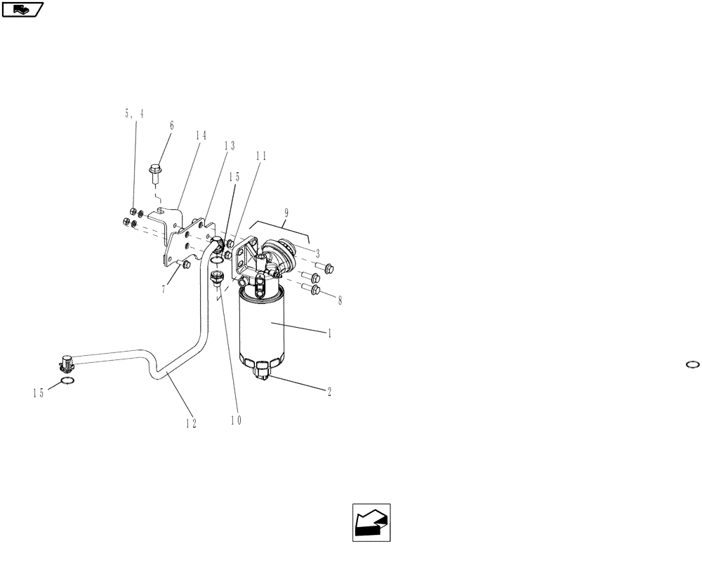 Схема запчастей Case IH MAGNUM 190 - (10.206.01[01]) - FUEL FILTER & CONNECTIONS (10) - ENGINE