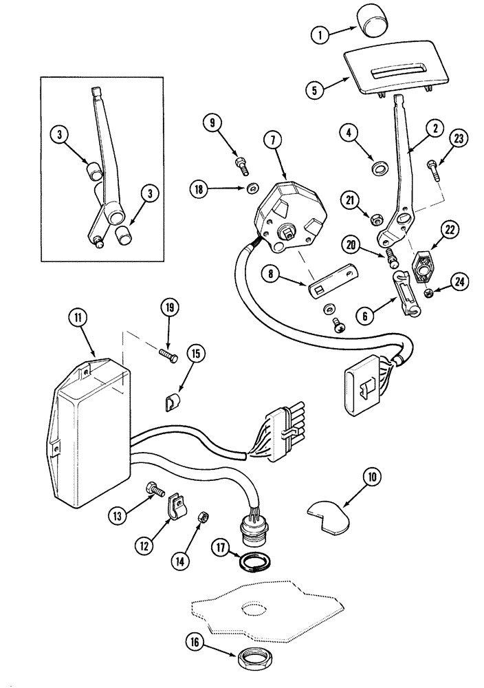 Схема запчастей Case IH 5120 - (6-050) - TRANSMISSION, POWER SHIFT CONTROL (06) - POWER TRAIN