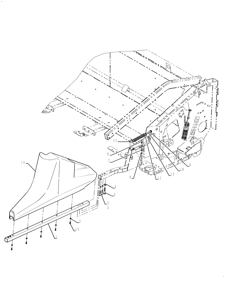 Схема запчастей Case IH 3020-25 - (58.131.01[02]) - DIVIDER ASSEMBLY, LONG, LEFT HAND (58) - ATTACHMENTS/HEADERS
