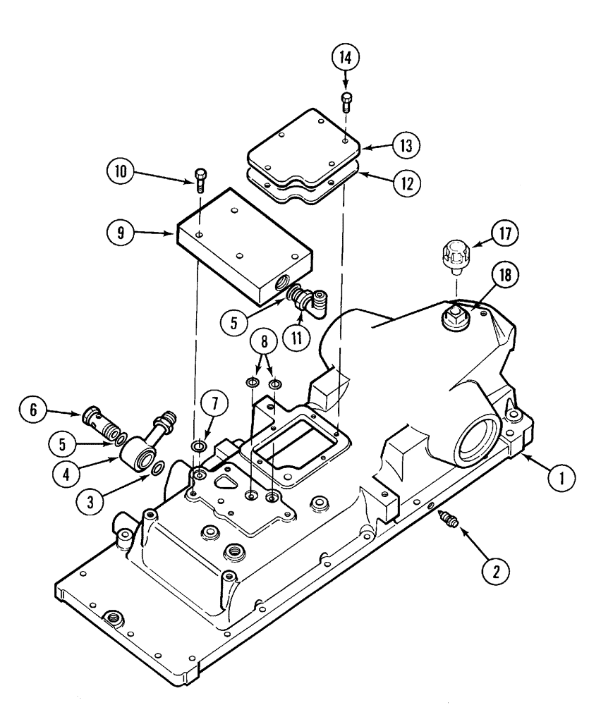 Схема запчастей Case IH CX60 - (06-24) - REAR FRAME TOP COVER CONNECTIONS (06) - POWER TRAIN