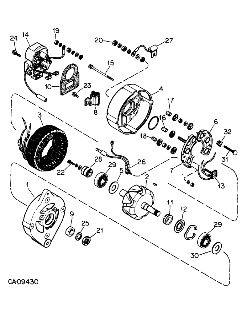 Схема запчастей Case IH 1420 - (08-12) - ELECTRICAL, ALTERNATOR GENERATOR, 90 AMPERE MOTOROLA (06) - ELECTRICAL