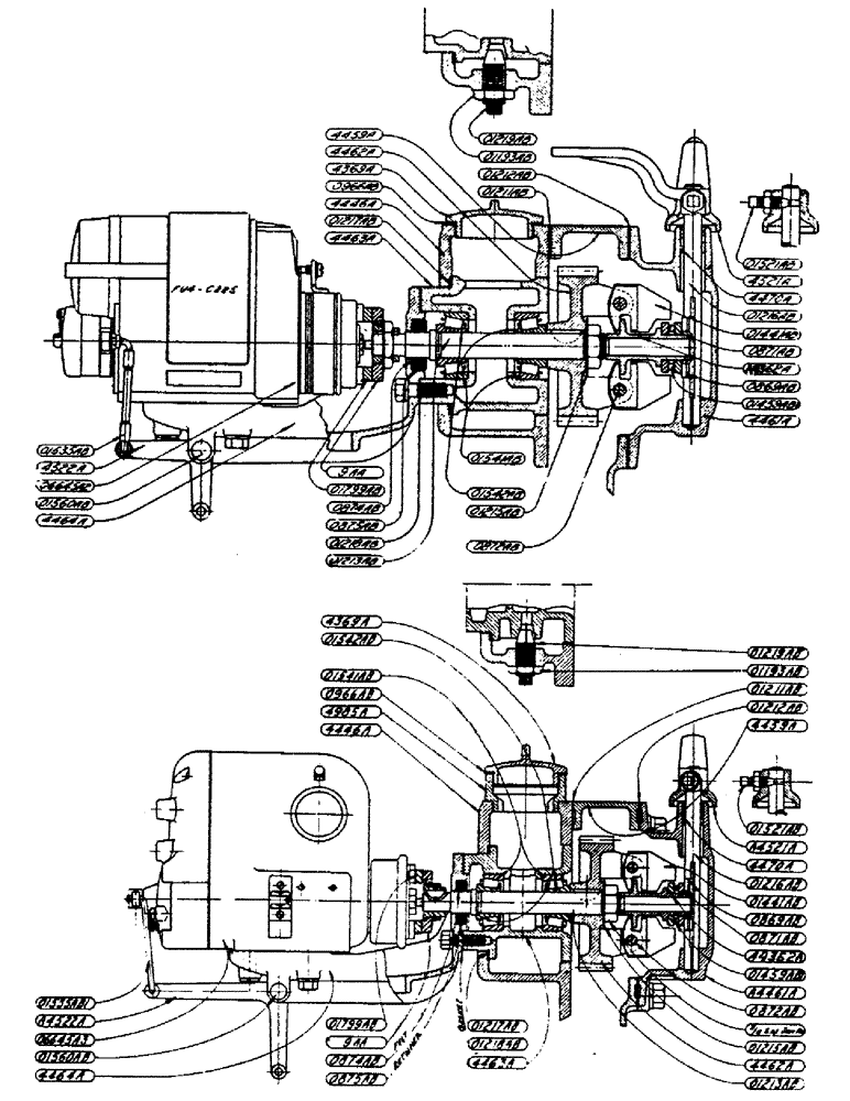 Схема запчастей Case IH LE - (50) - GOVERNOR AND MAGNETO ASSEMBLY, PRIOR TO ENGINE NUMBER LE305867, ENGINE NUMBER LE305867 TO LE4208797 