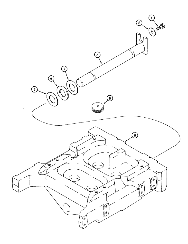Схема запчастей Case IH 8950 - (5-020) - FRONT AXLE SUPPORT, TWO WHEEL DRIVE TRACTOR (05) - STEERING