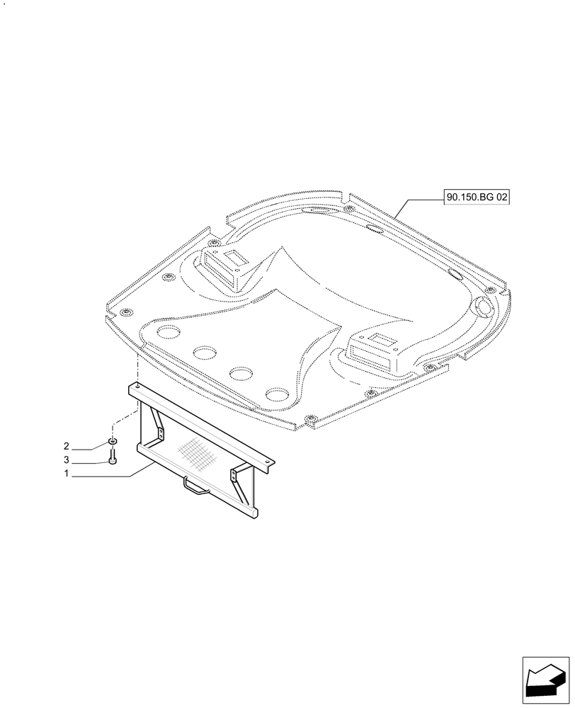 Схема запчастей Case IH FARMALL 110A - (90.151.AE) - SUN CURTAIN (90) - PLATFORM, CAB, BODYWORK AND DECALS