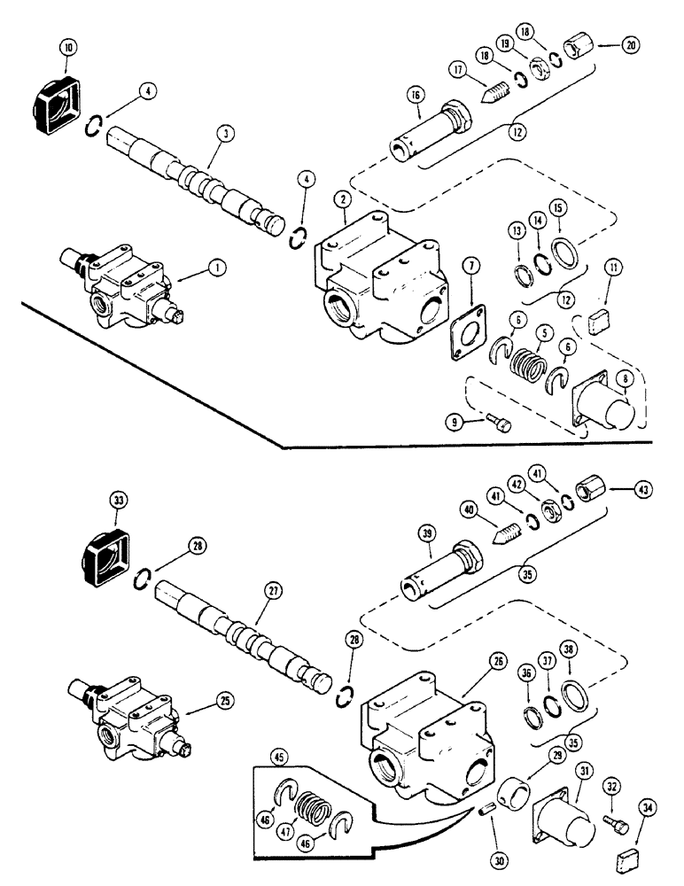 Схема запчастей Case IH 2670 - (160) - REAR STEER VALVE ASSEMBLY, FIRST USED TRACTOR SERIAL NUMBER 8825155 (05) - STEERING