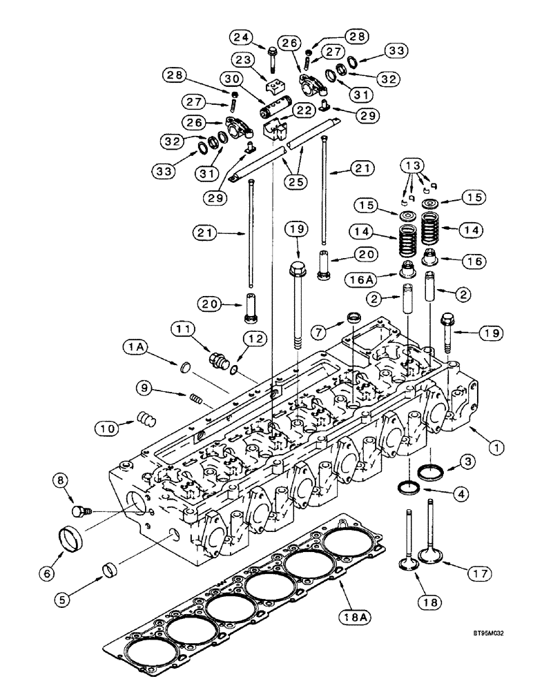 Схема запчастей Case IH 2166 - (2-37C) - CYL. HEAD & VALVE MECHANISM, 6TA-830 EMISSIONS CERTIFIED ENGINE, COMBINE P.I.N. JJC0180000 & AFTER (01) - ENGINE