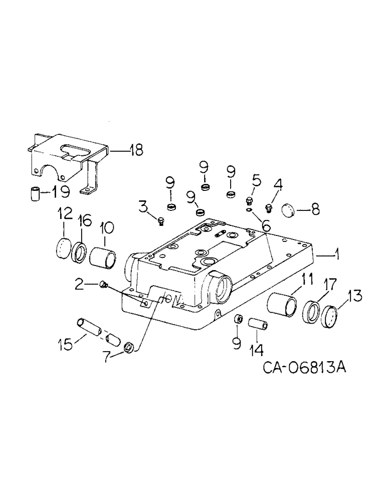 Схема запчастей Case IH 3788 - (07-17) - DRIVE TRAIN, REAR FRAME COVER (04) - Drive Train