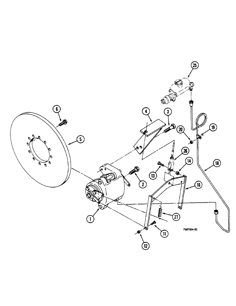 Схема запчастей Case IH 9150 - (7-08) - BRAKE SYSTEM, K592 AXLE (07) - BRAKES