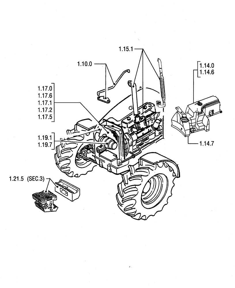 Схема запчастей Case IH JX95 - (1.09.0 SEC. 02) - ENGINE EQUIP. (02) - ENGINE EQUIPMENT