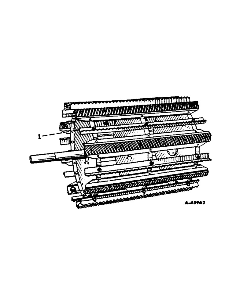 Схема запчастей Case IH 303 - (208) - NOTCHED ANGLE CYLINDER BARS (66) - THRESHING