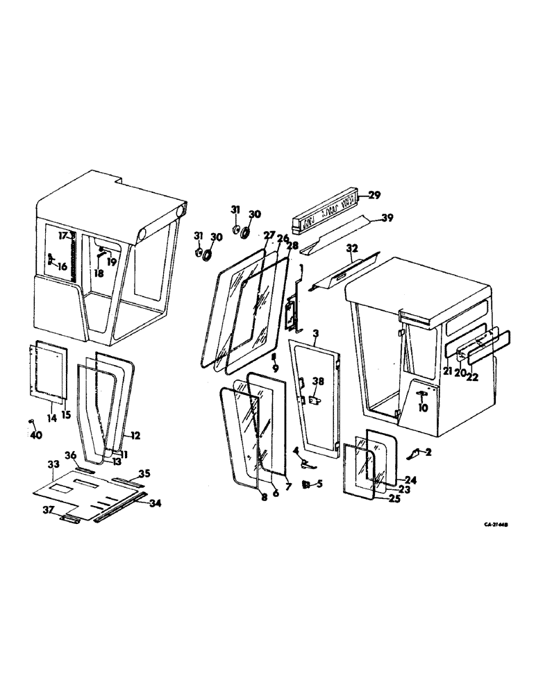 Схема запчастей Case IH 915 - (N-06) - PARTS ACCESSORIES AND ATTACHMENTS, OPERATORS CAB, CAB W/LEFT SIDE AIR INTAKE Accessories & Attachments