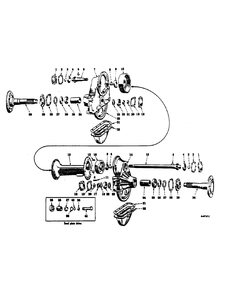 Схема запчастей Case IH 100 - (07-12) - DRIVE TRAIN, FINAL DRIVE (04) - Drive Train