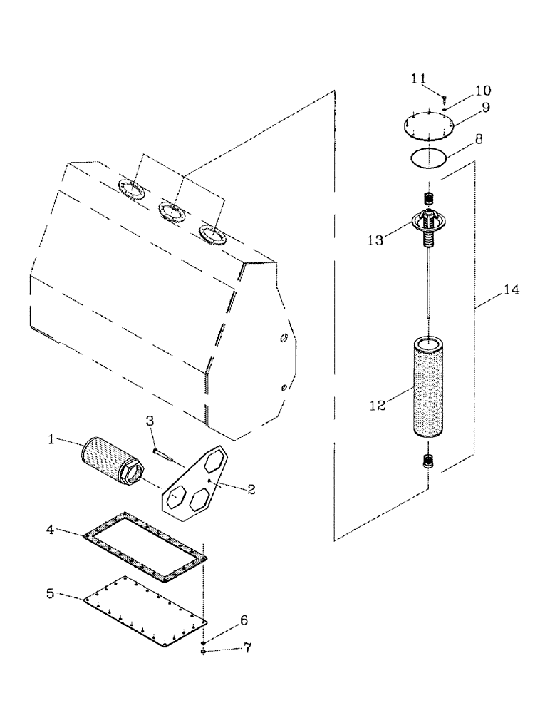 Схема запчастей Case IH 7700 - (B07-02) - OIL FILTERS AND STRAINERS Hydraulic Components & Circuits