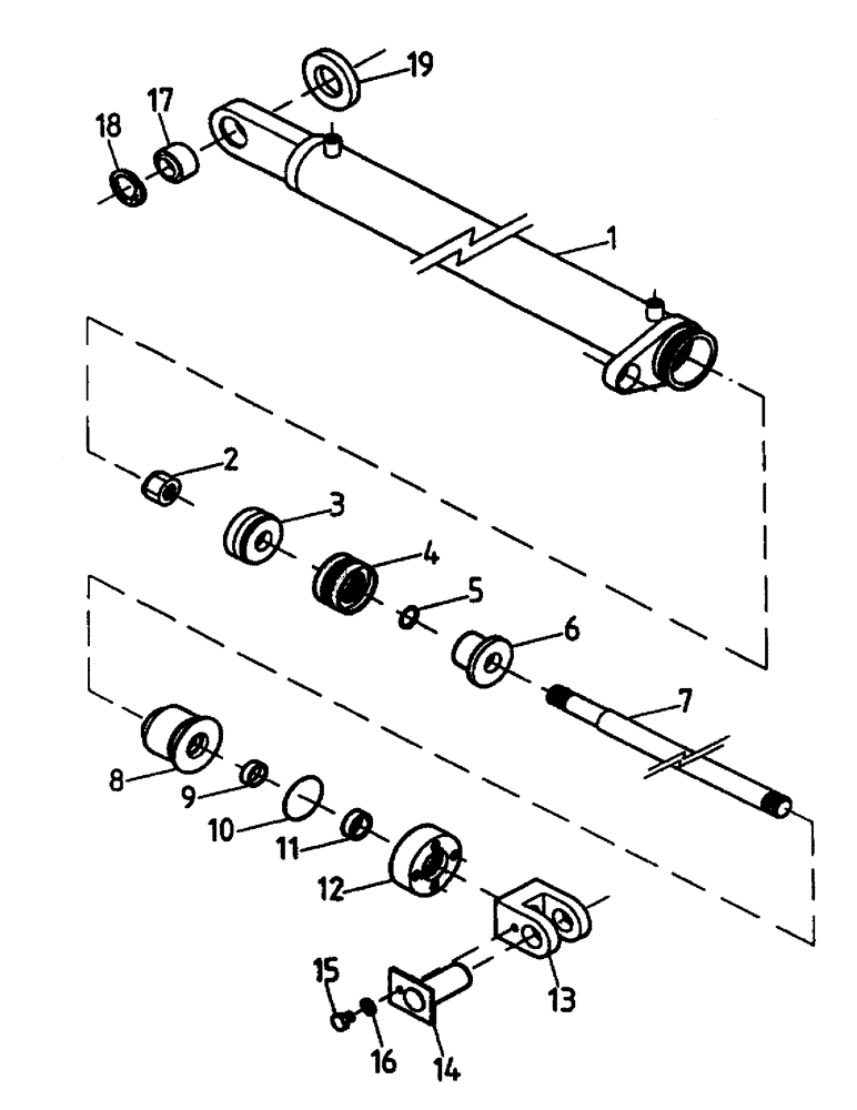 Схема запчастей Case IH 7000 - (B02-09) - HYDRAULIC CYLINDER, ELEVATOR LIFT Hydraulic Components & Circuits
