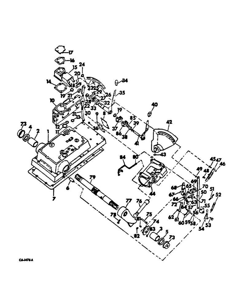 Схема запчастей Case IH 966 - (10-49) - HYDRAULICS, DRAFT CONTROL (07) - HYDRAULICS