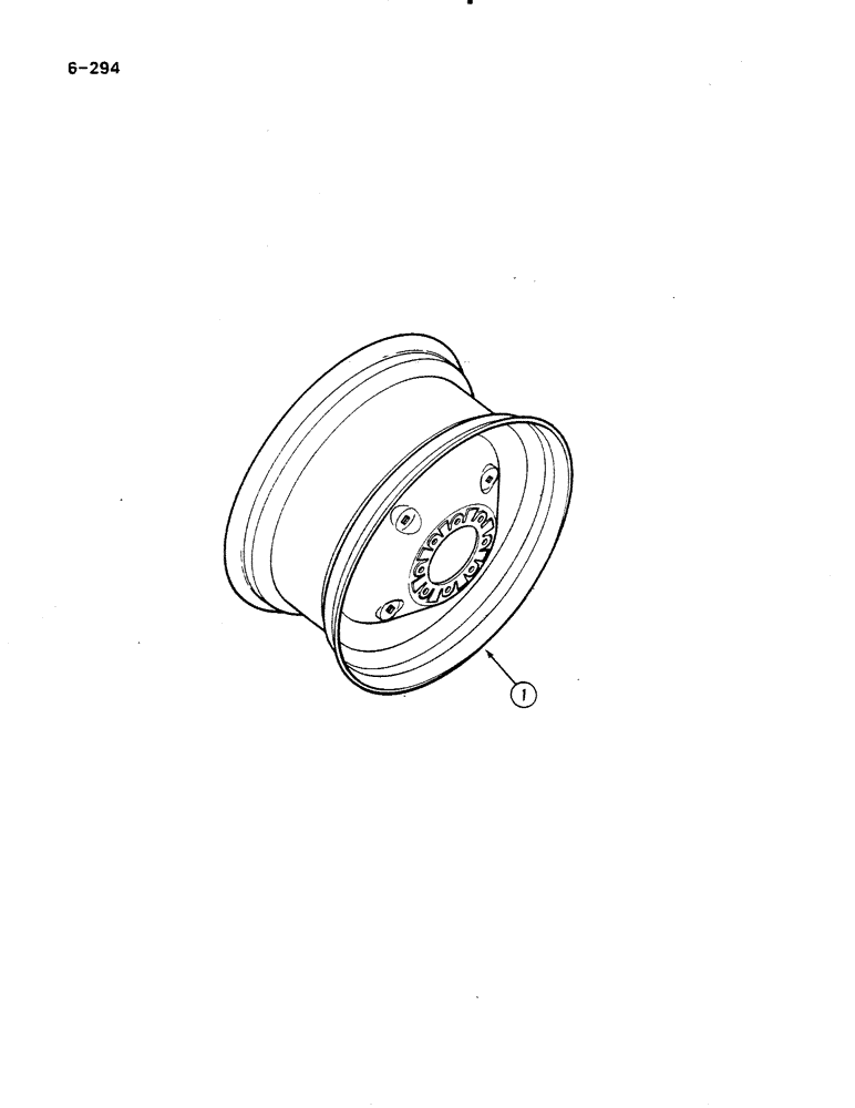 Схема запчастей Case IH 485 - (6-294) - REAR WHEELS, 6 BOLT WHEEL TO RIM MOUNTING (06) - POWER TRAIN