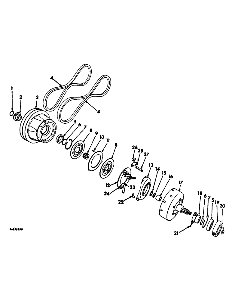 Схема запчастей Case IH 414 - (153) - GROUND DRIVE CLUTCH (18) - CLUTCH