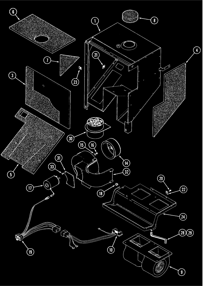 Схема запчастей Case IH 9230 - (9-101C) - AIR CONDITIONER & HEATER MODULE ASSEMBLY, INTERNAL COMPONENTS, P.I.N. JEE0031850 AND AFTER (CONTD) (09) - CHASSIS/ATTACHMENTS