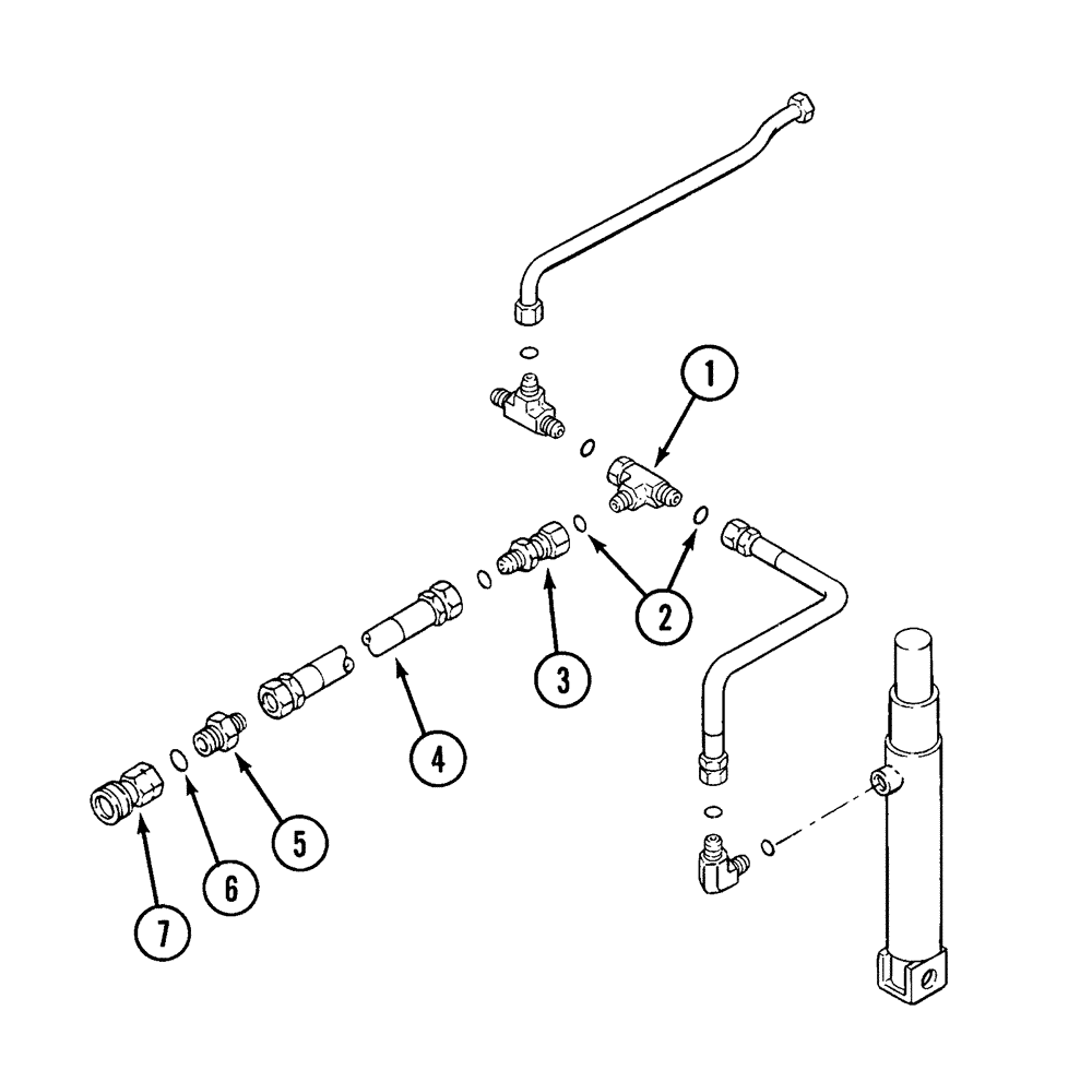 Схема запчастей Case IH 1200 - (A.10.A[43]) - ASSIST WHEEL HYDRAULIC ATTACHMENT KIT, 7100, 7200 AND 8900 SERIES MAGNUM TRACTORS A - Distribution Systems