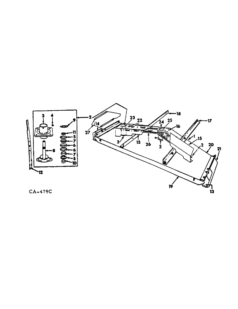 Схема запчастей Case IH 3160 - (B-07) - 3160 ROTARY CUTTER, PLATFORM AND SPINDLE 